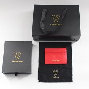 Vadaline signature red unisex cardholder